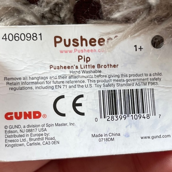 New with tags gund plush pip! Pusheen pip cat plushy! - Picture 4 of 6